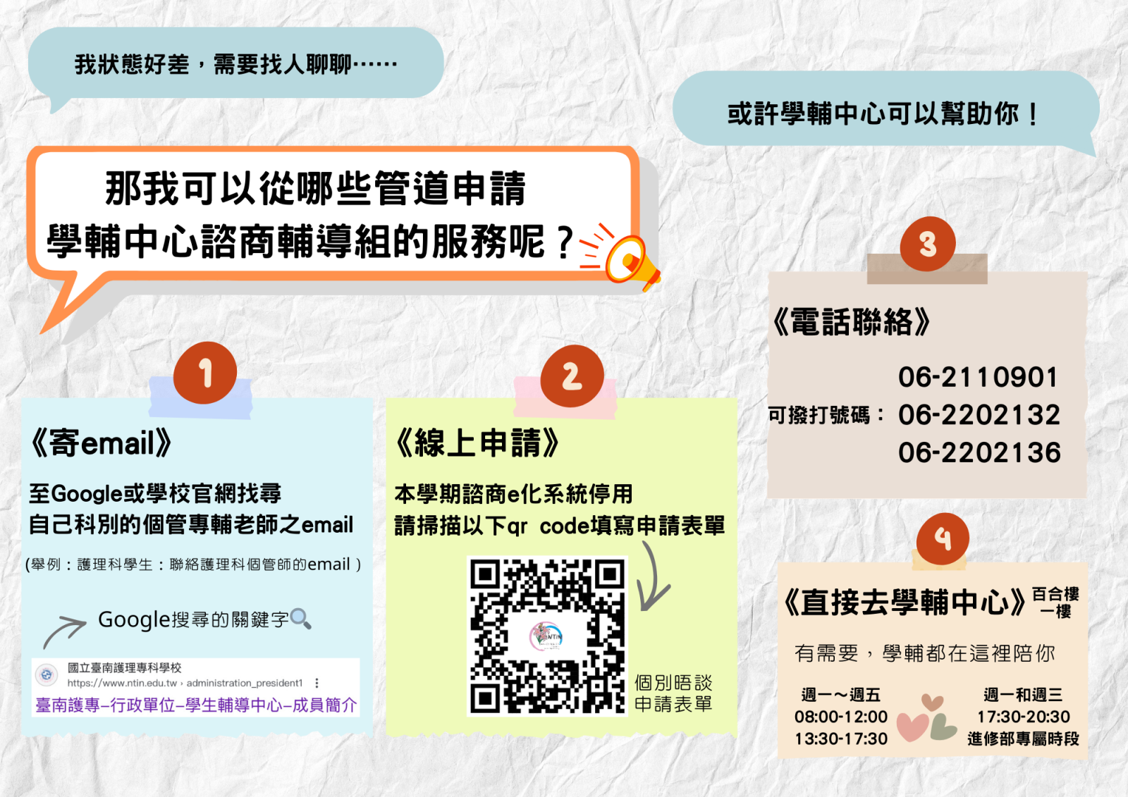 學輔晤談申請管道